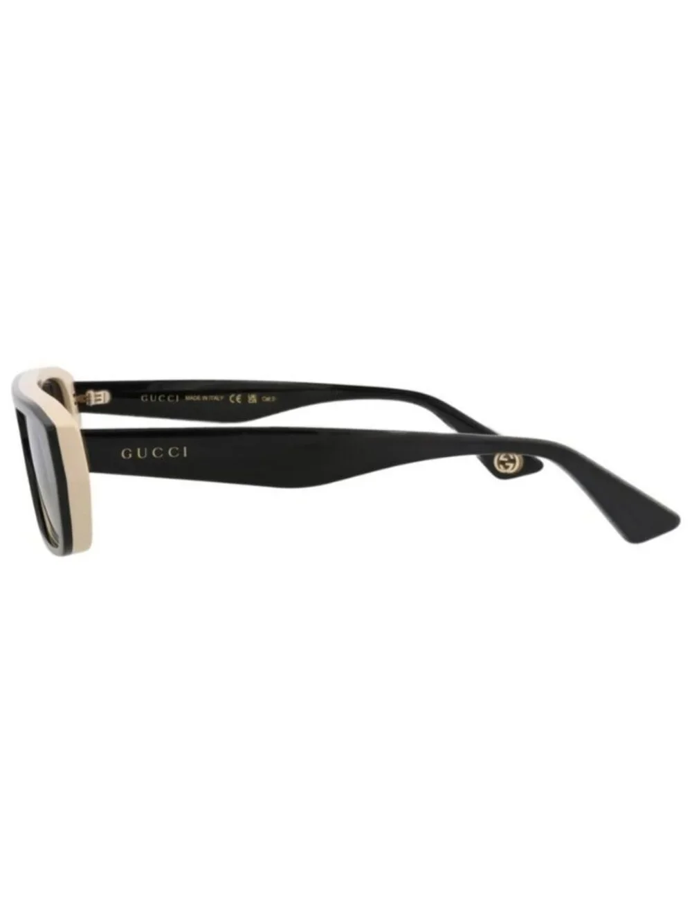 New Gucci Mens Square/Rectangle Black Black Blue Fashion Designer Sunglasses